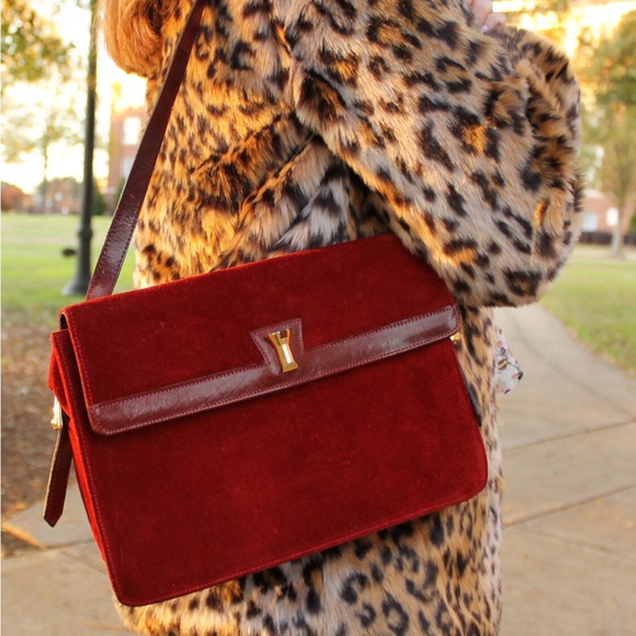 Vintage Bags Vintage Italian Suede Handbag By Franklin Simon Poshmark